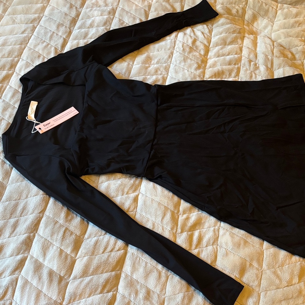Long Sleeve Black Bodycon Dress